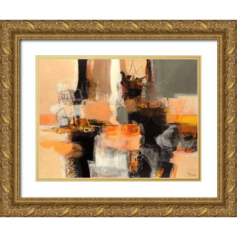 Nuovi incontri Gold Ornate Wood Framed Art Print with Double Matting by Piovan, Maurizio