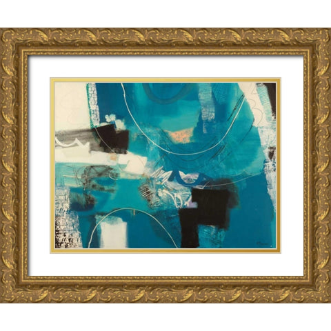 Un viaggio Gold Ornate Wood Framed Art Print with Double Matting by Piovan, Maurizio