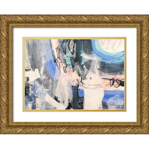 Un vortice di pensieri Gold Ornate Wood Framed Art Print with Double Matting by Piovan, Maurizio