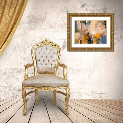 Senza confini Gold Ornate Wood Framed Art Print with Double Matting by Piovan, Maurizio