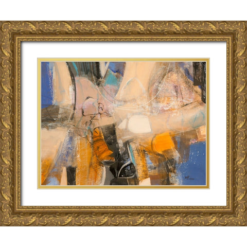 Senza confini Gold Ornate Wood Framed Art Print with Double Matting by Piovan, Maurizio