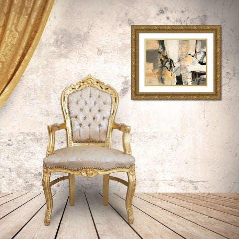 In costruzione Gold Ornate Wood Framed Art Print with Double Matting by Piovan, Maurizio