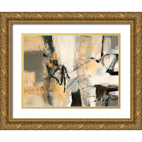 In costruzione Gold Ornate Wood Framed Art Print with Double Matting by Piovan, Maurizio