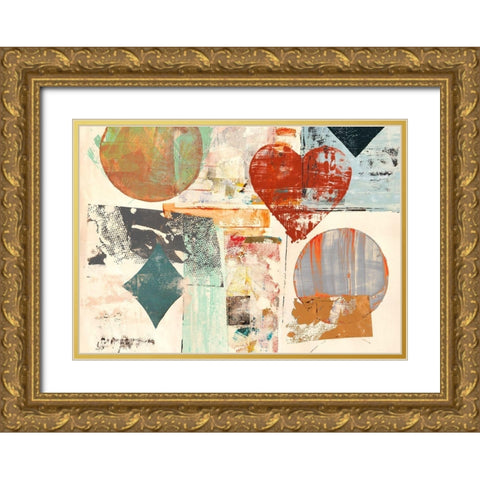Pop Love #3 Gold Ornate Wood Framed Art Print with Double Matting by Winkel, Peter