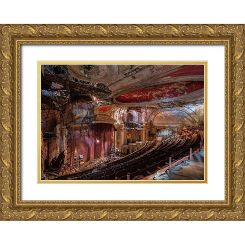 Abandoned Theatre, New Jersey (II) Gold Ornate Wood Framed Art Print with Double Matting by Berenholtz, Richard