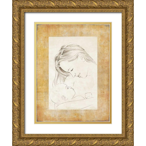 Mater I Gold Ornate Wood Framed Art Print with Double Matting by Roux, Simon