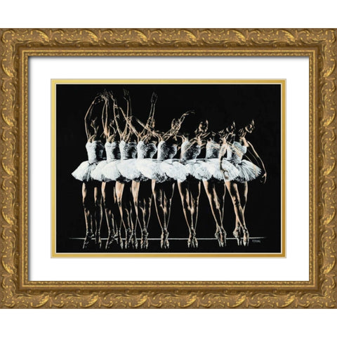 Dance Emotion Gold Ornate Wood Framed Art Print with Double Matting by Young, Richard