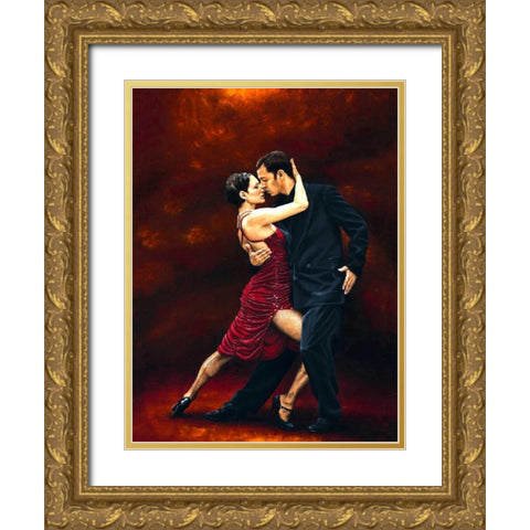 That Tango Moment Gold Ornate Wood Framed Art Print with Double Matting by Young, Richard