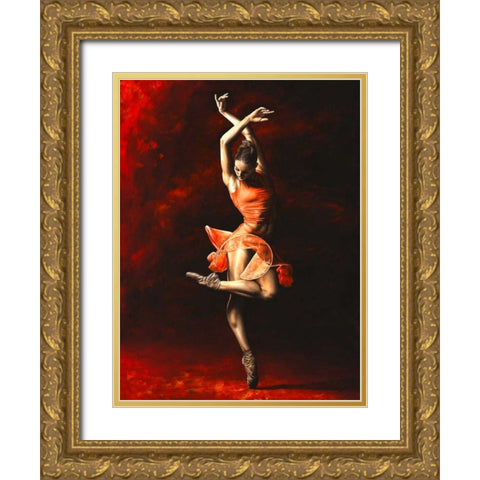 The Passion of Dance Gold Ornate Wood Framed Art Print with Double Matting by Young, Richard
