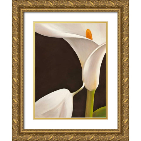 Calla moderna I Gold Ornate Wood Framed Art Print with Double Matting by Biffi, Serena