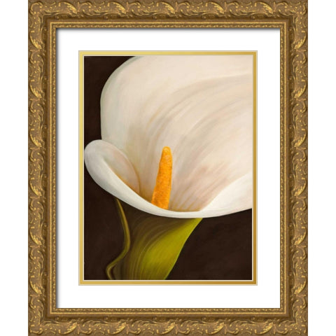 Calla moderna II Gold Ornate Wood Framed Art Print with Double Matting by Biffi, Serena