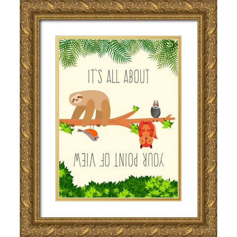 Its All about your Point of View Gold Ornate Wood Framed Art Print with Double Matting by Hill, Steven