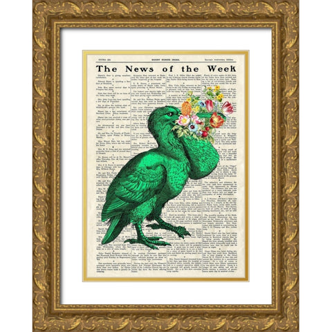 A Pleasant Surprise I Gold Ornate Wood Framed Art Print with Double Matting by Lamanche, Stef