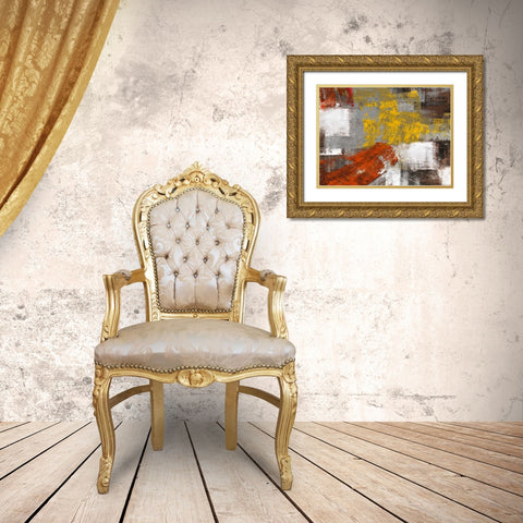 Summer Breeze Gold Ornate Wood Framed Art Print with Double Matting by Stone, Jim