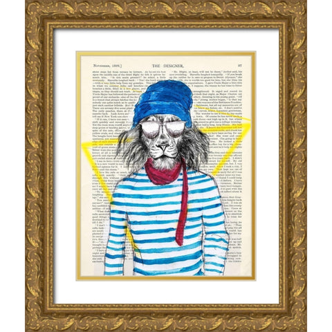 Bobo Guy Gold Ornate Wood Framed Art Print with Double Matting by Matt, Spencer