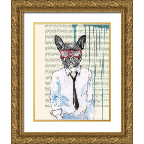 Gentleman Gold Ornate Wood Framed Art Print with Double Matting by Matt, Spencer