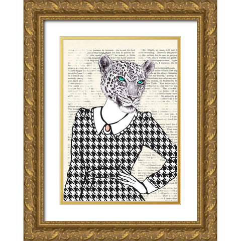 Pretty Girl (detail) Gold Ornate Wood Framed Art Print with Double Matting by Matt, Spencer