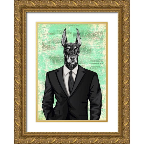 Distinguished Gentleman Gold Ornate Wood Framed Art Print with Double Matting by Matt, Spencer