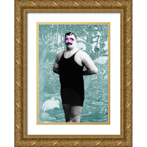 Strongman Gold Ornate Wood Framed Art Print with Double Matting by Spencer, Matt