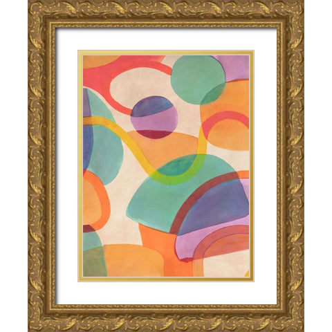 Laughter I Gold Ornate Wood Framed Art Print with Double Matting by Roja, Steve