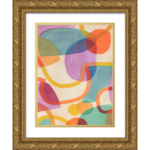 Laughter II Gold Ornate Wood Framed Art Print with Double Matting by Roja, Steve