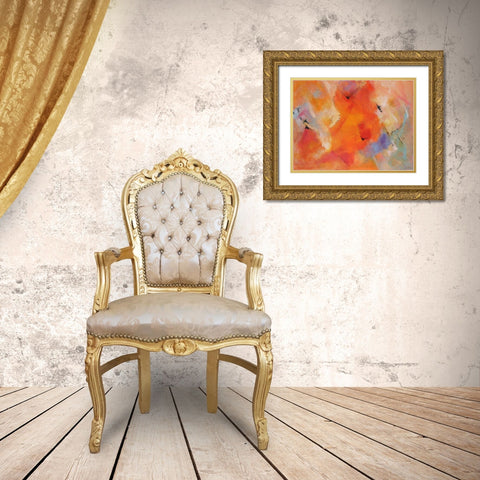 Emozioni colorate Gold Ornate Wood Framed Art Print with Double Matting by Marzari, Tebo