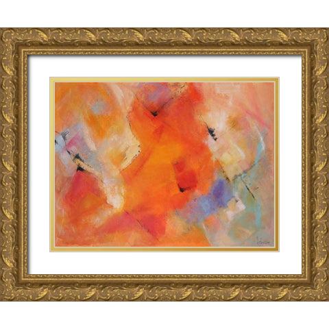 Emozioni colorate Gold Ornate Wood Framed Art Print with Double Matting by Marzari, Tebo