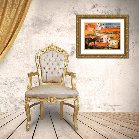 Dalla citta alla campagna Gold Ornate Wood Framed Art Print with Double Matting by Marzari, Tebo
