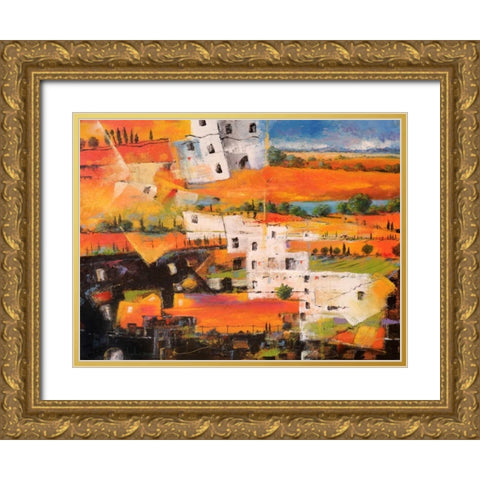 Dalla citta alla campagna Gold Ornate Wood Framed Art Print with Double Matting by Marzari, Tebo