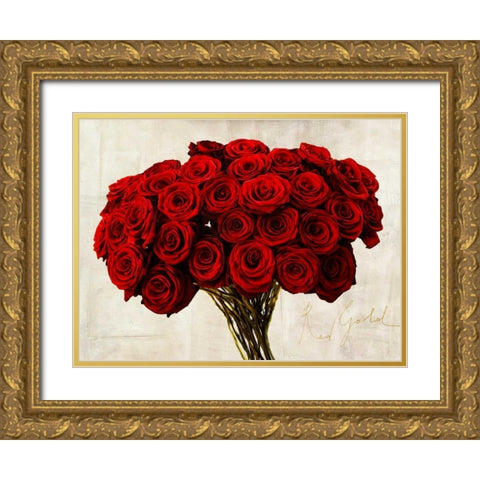 Red Gold Gold Ornate Wood Framed Art Print with Double Matting by Rizzardi, Teo