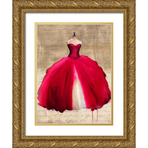 Dame I Gold Ornate Wood Framed Art Print with Double Matting by Rizzardi, Teo