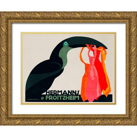 Hermanns and Froitzheim Gold Ornate Wood Framed Art Print with Double Matting by Klinger, Julius