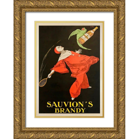 Sauvions Brandy Gold Ornate Wood Framed Art Print with Double Matting by Stall, Joseph