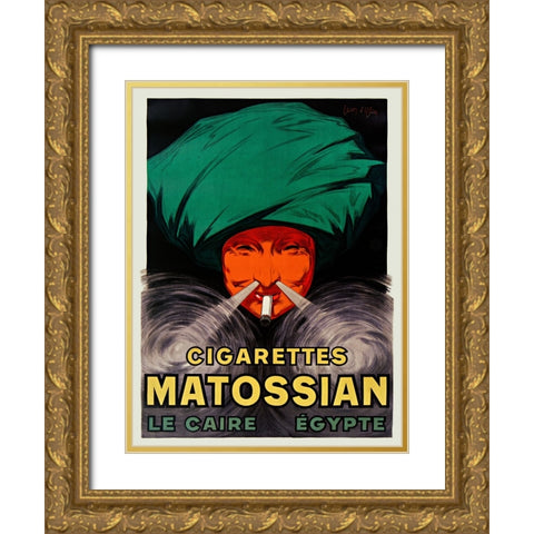 Cigarettes Matossian Gold Ornate Wood Framed Art Print with Double Matting by Dylen, Jean