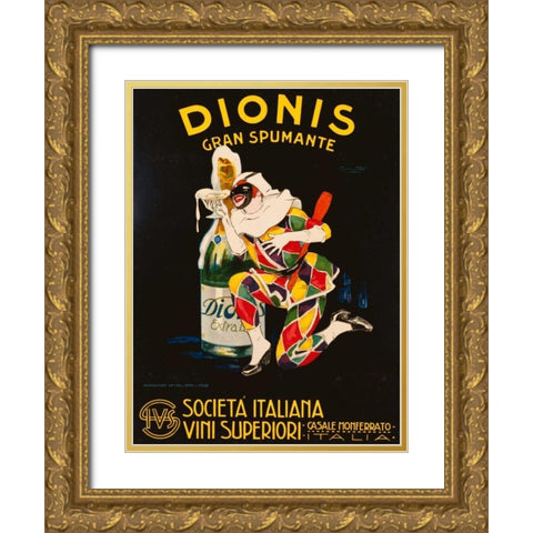 Dionis 1928 Gold Ornate Wood Framed Art Print with Double Matting by Codognato, Plinio