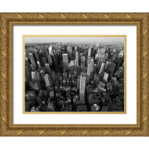 Midtown Manhattan, NYC Gold Ornate Wood Framed Art Print with Double Matting by Ratsenskiy, Vadim