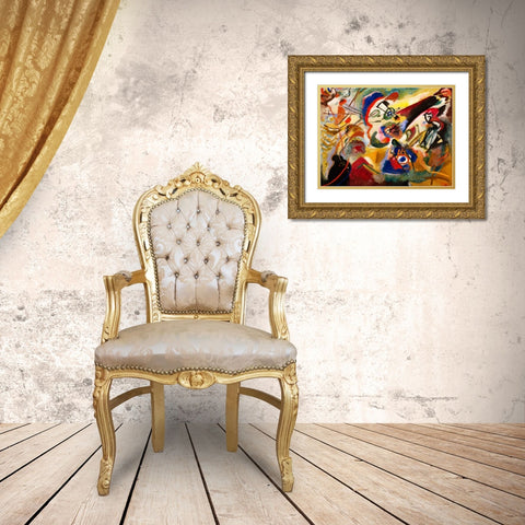 Fragment II for Composition VII Gold Ornate Wood Framed Art Print with Double Matting by Kandinsky, Wassily