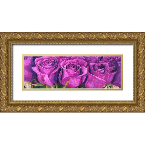 Boccioli in fiore Gold Ornate Wood Framed Art Print with Double Matting by Masera, Angelo