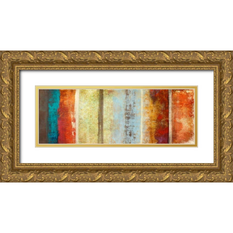 June Gold Ornate Wood Framed Art Print with Double Matting by Baron, Alphonse