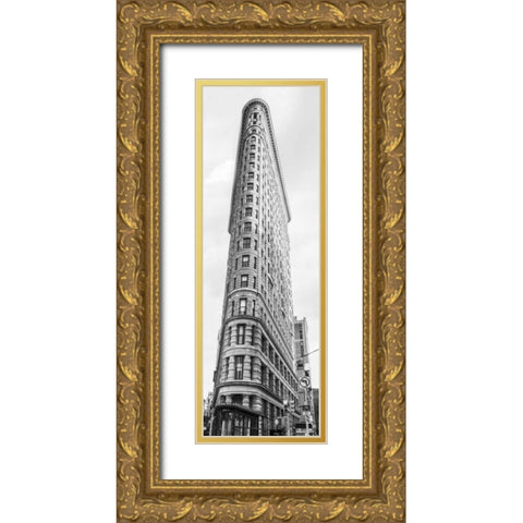Flatiron Building, NYC Gold Ornate Wood Framed Art Print with Double Matting by Anonymous