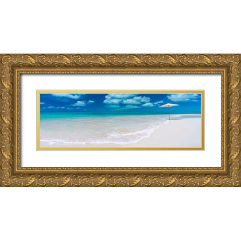Tropical beach in Cayo Largo, Cuba Gold Ornate Wood Framed Art Print with Double Matting by Anonymous