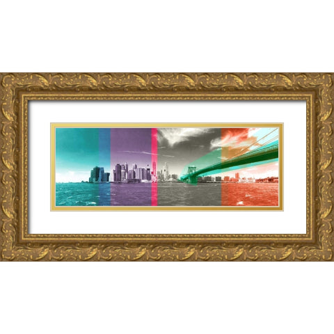 Attitude of a City Gold Ornate Wood Framed Art Print with Double Matting by Big City Photos