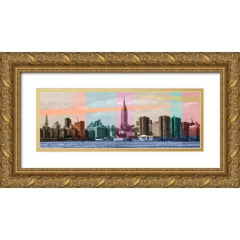Sound of a City Gold Ornate Wood Framed Art Print with Double Matting by Big City Photos