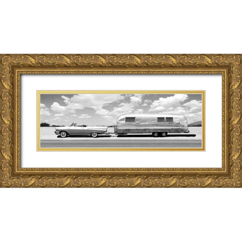 Ready to Go - BW Gold Ornate Wood Framed Art Print with Double Matting by Gasoline Images