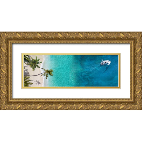 Sailing Away Gold Ornate Wood Framed Art Print with Double Matting by Pangea Images