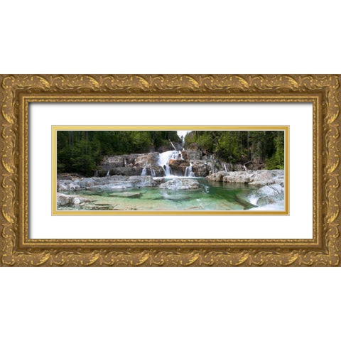 Lower Myra Falls Vancouver Island British Columbia Canada Gold Ornate Wood Framed Art Print with Double Matting by Nizamov, Shamil