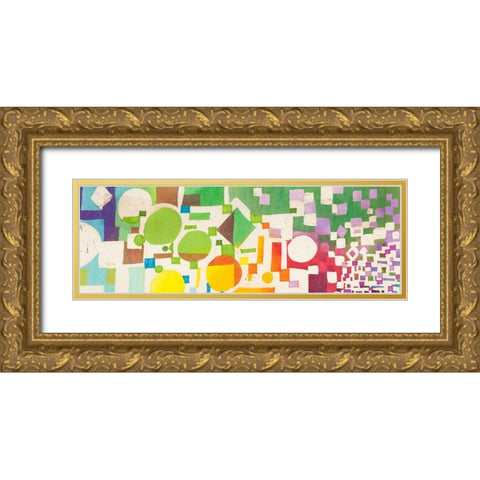 Multicolor Pattern VI Gold Ornate Wood Framed Art Print with Double Matting by Bacci, Leonardo