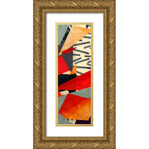 BeBop Panel II Gold Ornate Wood Framed Art Print with Double Matting by Bacci, Leonardo