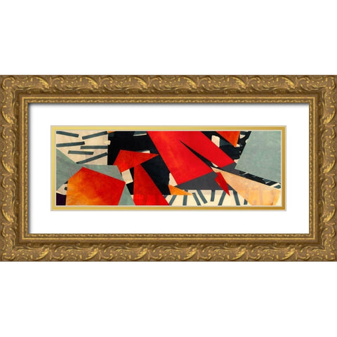 Memphis Blues (detail) Gold Ornate Wood Framed Art Print with Double Matting by Bacci, Leonardo
