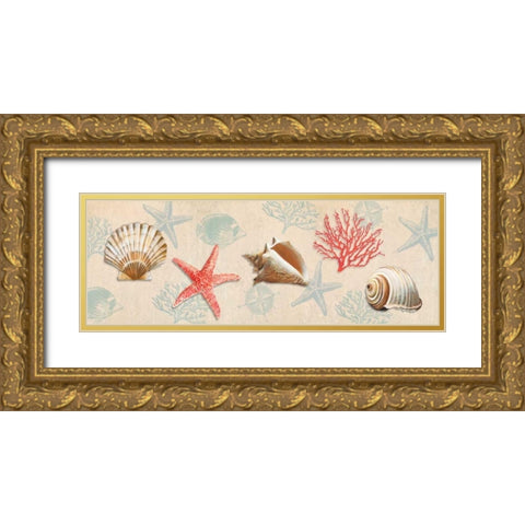 Gifts from the Ocean Gold Ornate Wood Framed Art Print with Double Matting by Broome, Ted